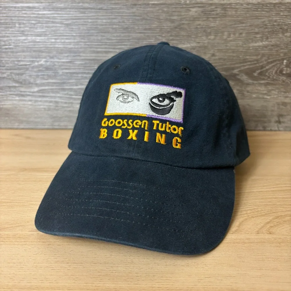 Goossen Tutor Boxing Hat Cap Strap Back Black Adjustable